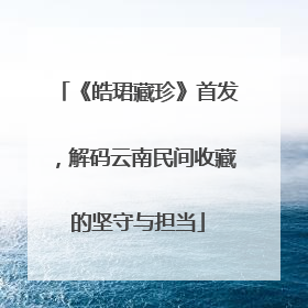 《皓珺藏珍》首发，解码云南民间收藏的坚守与担当