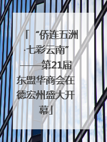 “侨连五洲·七彩云南”——第21届东盟华商会在德宏州盛大开幕