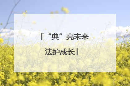 “典”亮未来 法护成长