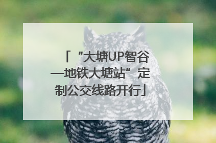 “大塘UP智谷—地铁大塘站”定制公交线路开行