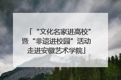 “文化名家进高校”暨“非遗进校园”活动走进安徽艺术学院