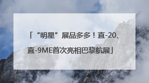 “明星”展品多多！直-20、直-9ME首次亮相巴黎航展