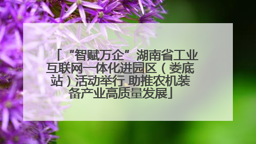 “智赋万企”湖南省工业互联网一体化进园区（娄底站）活动举行 助推农机装备产业高质量发展