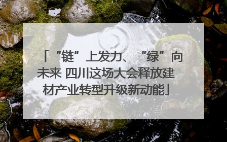 “链”上发力、“绿”向未来 四川这场大会释放建材产业转型升级新动能