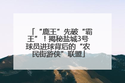 “鹿王”先破“霸王”！揭秘盐城3号球员进球背后的“农民街游侠”联盟