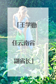 王学勤任云南省副省长