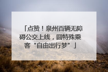点赞！泉州百辆无障碍公交上线，圆特殊乘客“自由出行梦”