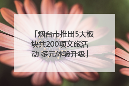 烟台市推出5大板块共200项文旅活动 多元体验升级
