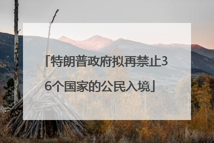特朗普政府拟再禁止36个国家的公民入境