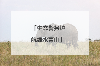 生态警务护航绿水青山