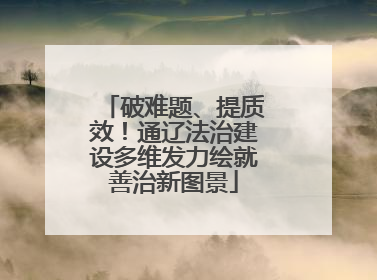 破难题、提质效！通辽法治建设多维发力绘就善治新图景
