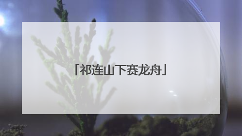 祁连山下赛龙舟