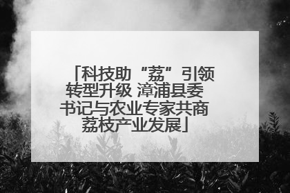 科技助“荔”引领转型升级 漳浦县委书记与农业专家共商荔枝产业发展