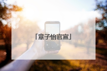 章子怡官宣