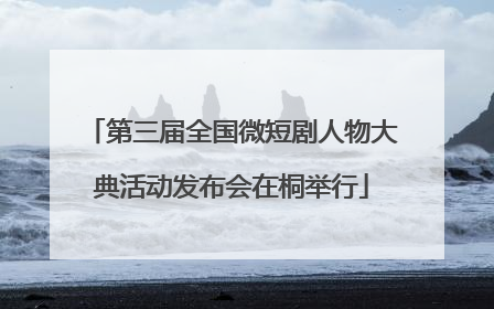 第三届全国微短剧人物大典活动发布会在桐举行