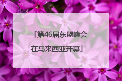 第46届东盟峰会在马来西亚开幕