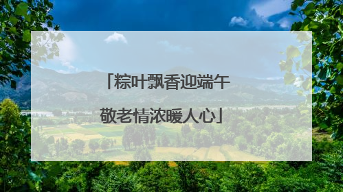 粽叶飘香迎端午 敬老情浓暖人心