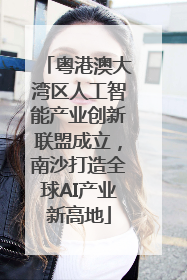 粤港澳大湾区人工智能产业创新联盟成立，南沙打造全球AI产业新高地