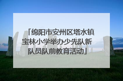 绵阳市安州区塔水镇宝林小学举办少先队新队员队前教育活动