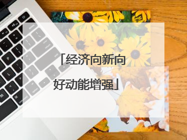 经济向新向好动能增强