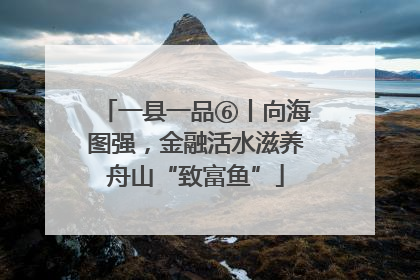 一县一品⑥丨向海图强，金融活水滋养舟山“致富鱼”