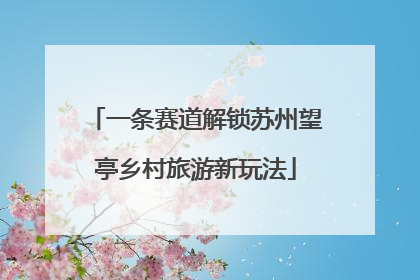 一条赛道解锁苏州望亭乡村旅游新玩法