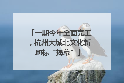 一期今年全面完工，杭州大城北文化新地标“揭幕”