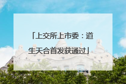 上交所上市委：道生天合首发获通过