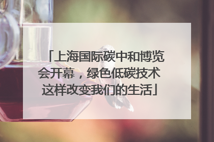 上海国际碳中和博览会开幕，绿色低碳技术这样改变我们的生活
