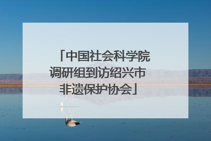 中国社会科学院调研组到访绍兴市非遗保护协会