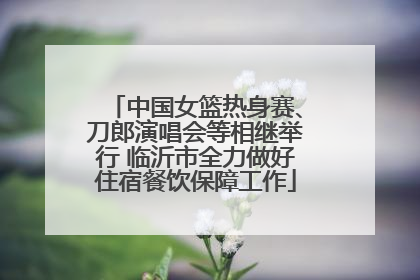 中国女篮热身赛、刀郎演唱会等相继举行 临沂市全力做好住宿餐饮保障工作