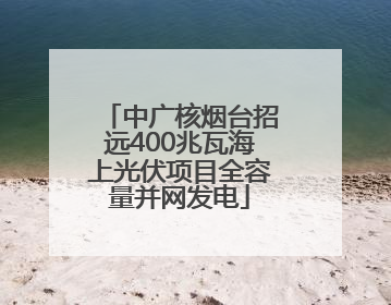 中广核烟台招远400兆瓦海上光伏项目全容量并网发电