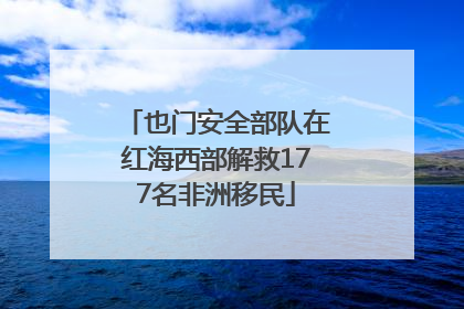 也门安全部队在红海西部解救177名非洲移民