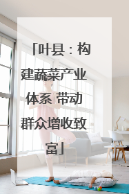 叶县：构建蔬菜产业体系 带动群众增收致富