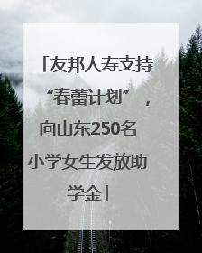 友邦人寿支持“春蕾计划”，向山东250名小学女生发放助学金