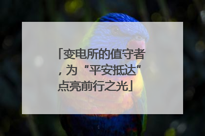 变电所的值守者，为“平安抵达”点亮前行之光