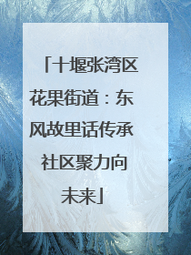 十堰张湾区花果街道：东风故里话传承 社区聚力向未来