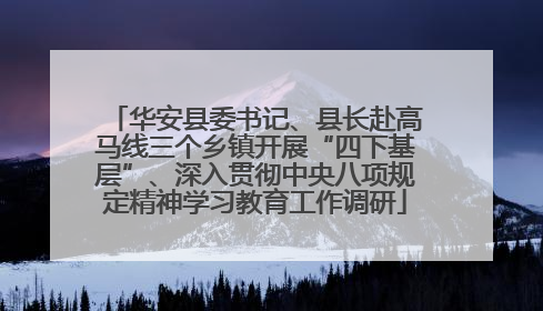 华安县委书记、县长赴高马线三个乡镇开展“四下基层”、深入贯彻中央八项规定精神学习教育工作调研