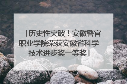 历史性突破！安徽警官职业学院荣获安徽省科学技术进步奖一等奖