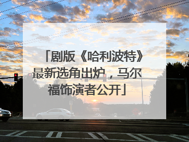 剧版《哈利波特》最新选角出炉，马尔福饰演者公开