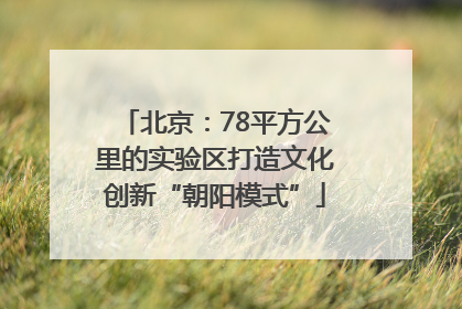 北京：78平方公里的实验区打造文化创新“朝阳模式”