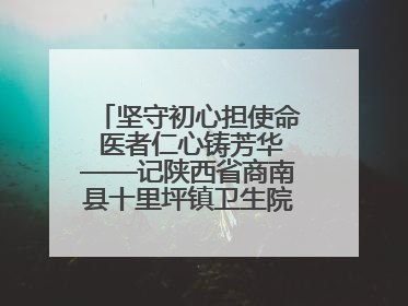 坚守初心担使命 医者仁心铸芳华——记陕西省商南县十里坪镇卫生院副院长贾胡委