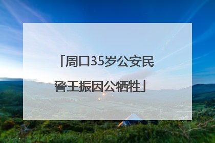 周口35岁公安民警王振因公牺牲