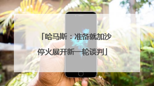 哈马斯：准备就加沙停火展开新一轮谈判