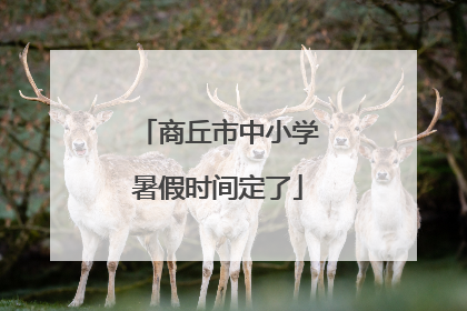 商丘市中小学暑假时间定了