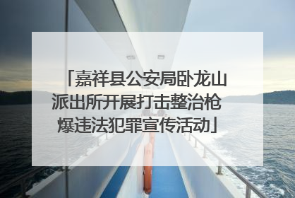 嘉祥县公安局卧龙山派出所开展打击整治枪爆违法犯罪宣传活动