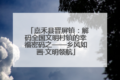 嘉禾县晋屏镇：解码全国文明村镇的幸福密码之——乡风如画·文明领航