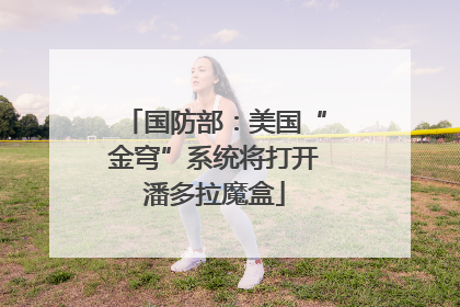 国防部：美国“金穹”系统将打开潘多拉魔盒