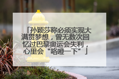孙颖莎称必须实现大满贯梦想，曾无数次回忆过巴黎奥运会失利，心里会“咯噔一下”