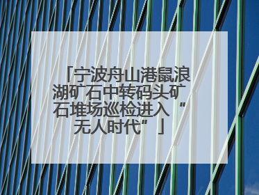 宁波舟山港鼠浪湖矿石中转码头矿石堆场巡检进入“无人时代”